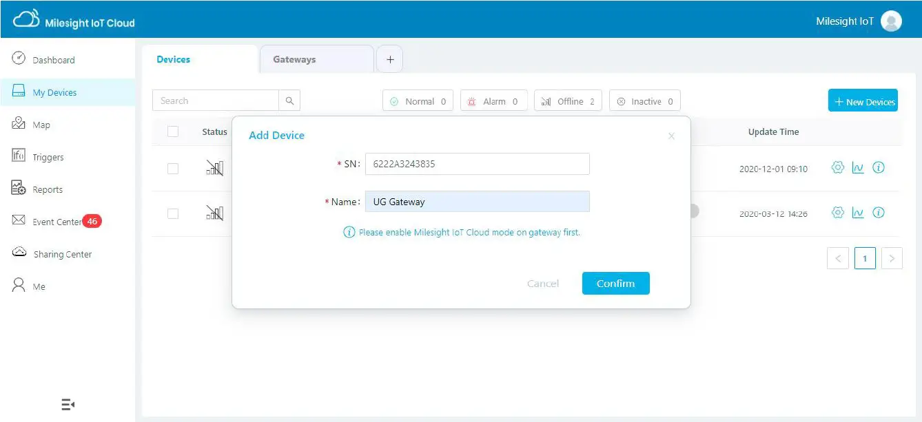 Add a Milesight Gateway 03