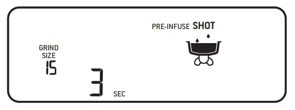 PRE-PROGRAMMED SHOT VOLUME – 1 CUP