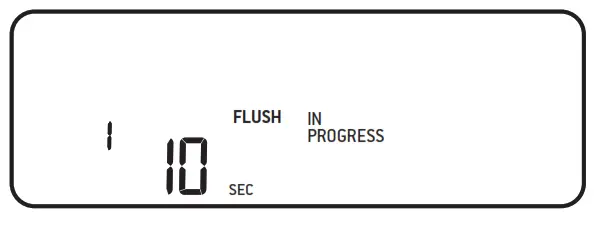 LCD will display a FLUSH alert