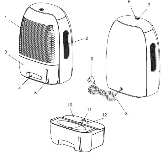 ProBreeze PB-13 Dehumidifier fig1