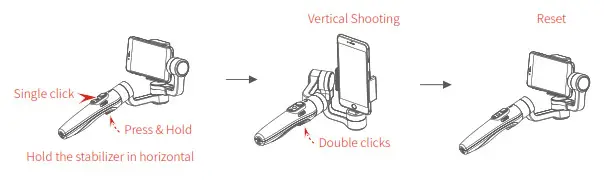 JOBY SUYT-0G 3-Axis Handheld Stabilizer - Automatic rotation
