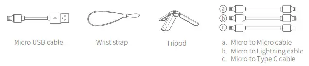 JOBY SUYT-0G 3-Axis Handheld Stabilizer - Included items