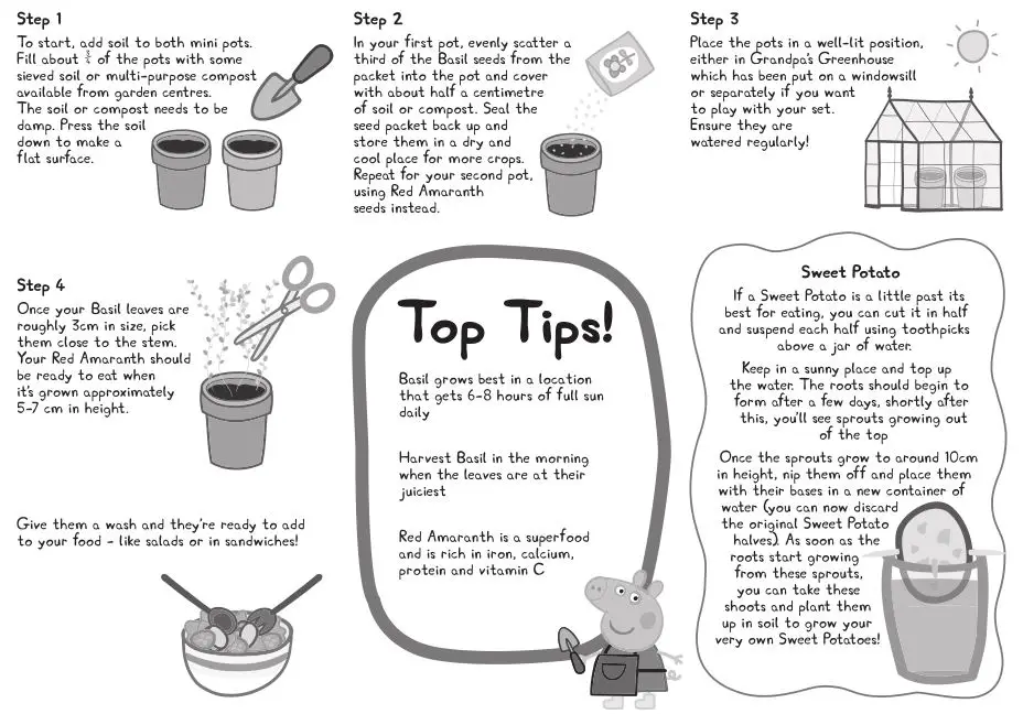 Hasbro Peppa Pig Grandpa Greenhouse Instruction 1