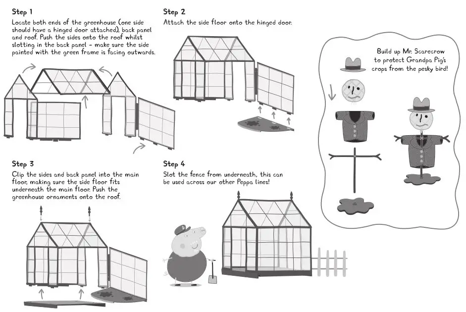 Hasbro Peppa Pig Grandpa Greenhouse Instruction 2