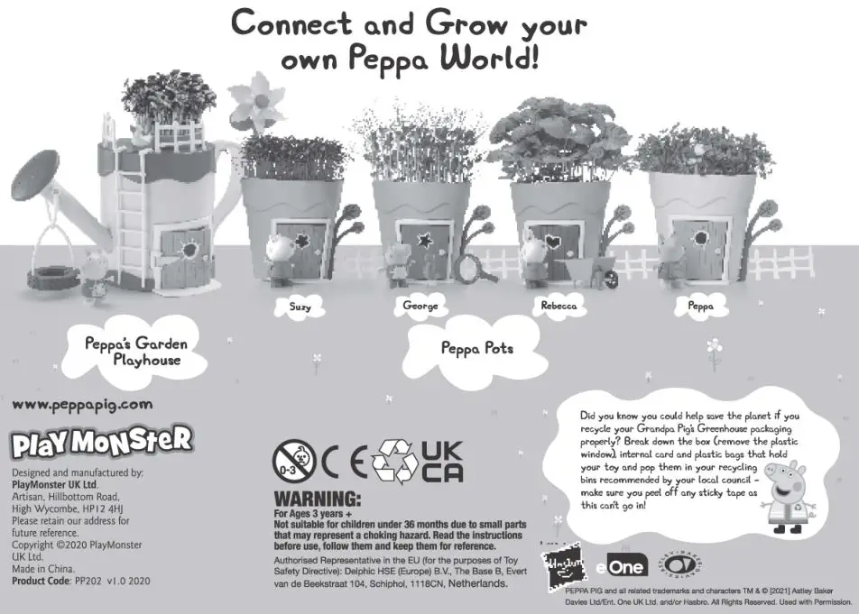 Hasbro Peppa Pig Grandpa Greenhouse Instruction 3