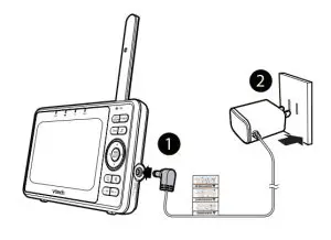 vtech RM5762 Pan Tilt Video Monitor - AC power