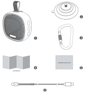 LENRUE F9 Wireless Speaker - Packing list