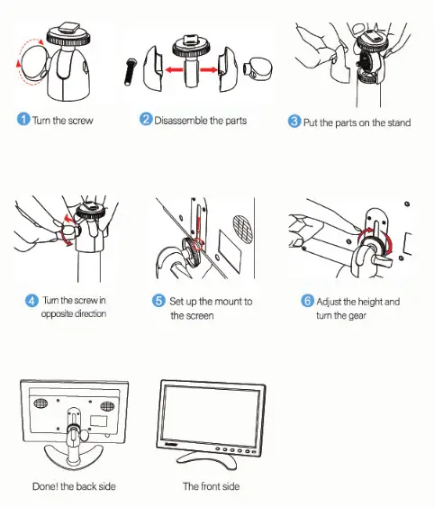 Haiway SM10 1 10 1 inch Security Monitor-Monitor Stand