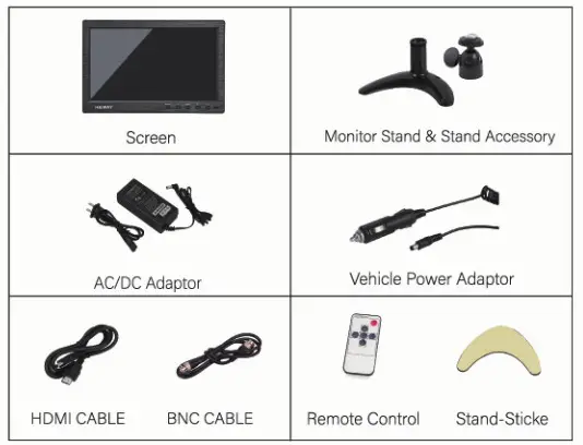 Haiway SM10 1 10 1 inch Security Monitor- Package Included