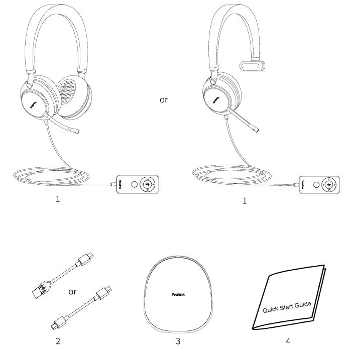 Yealink UH38 Wired Headset FIG 1