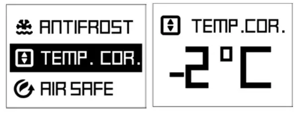 TESY CN 06 EA Electric Panel Heater- Temperature correction