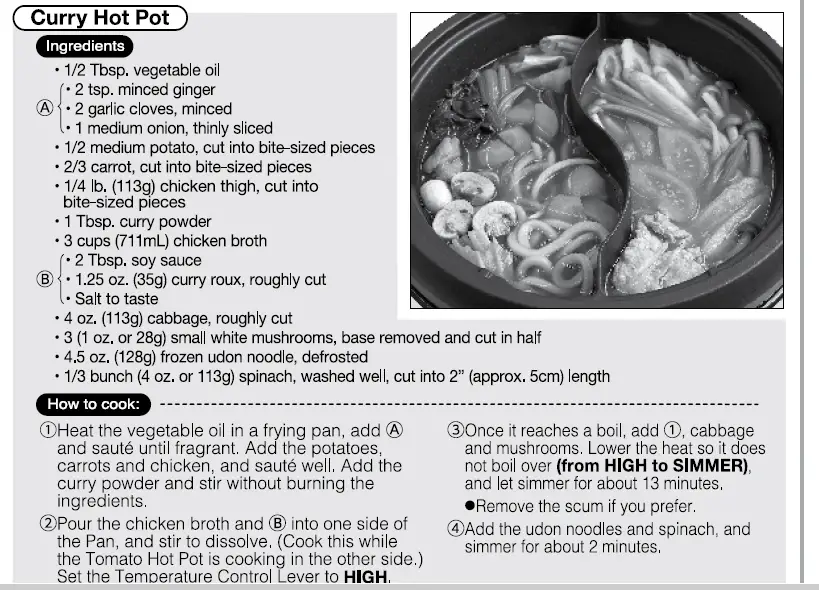 ZOJIRUSHI EP-PFC20 Electric Skillet Hot Pot-r3