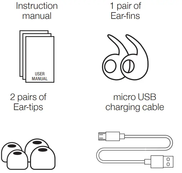 CRYSTALAUDIO NB1 Bluetooth In Ear Neckband Headphones - Instruction