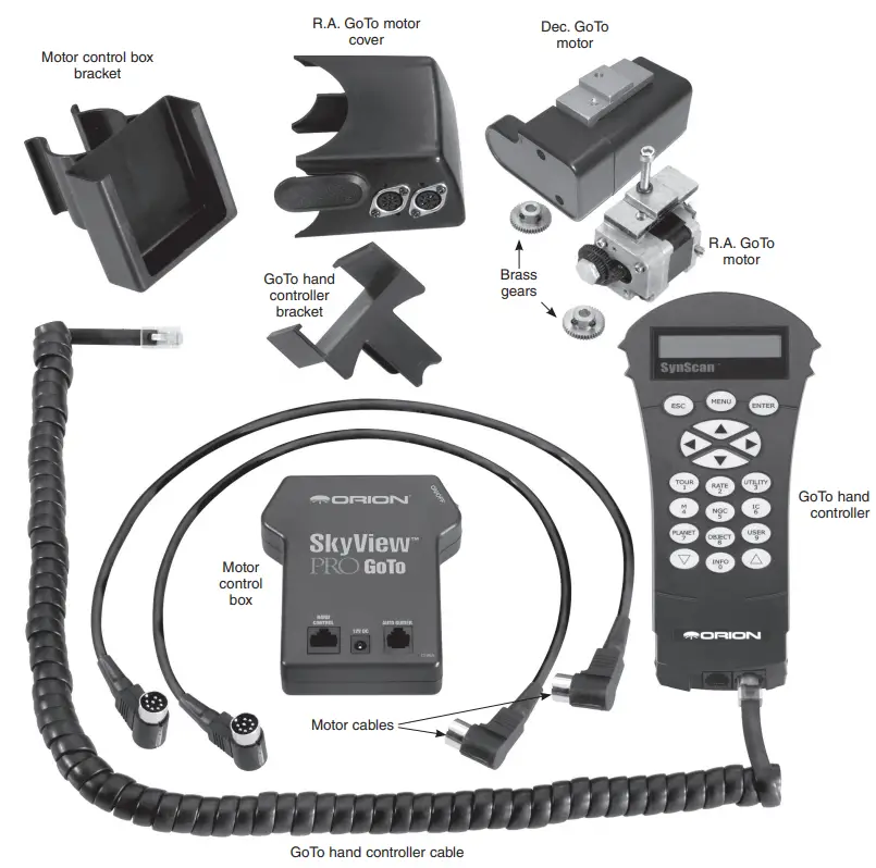 ORION 7817 GoTo Upgrade Kit for SkyView Pro EQ Telescope Mounts - PARTS