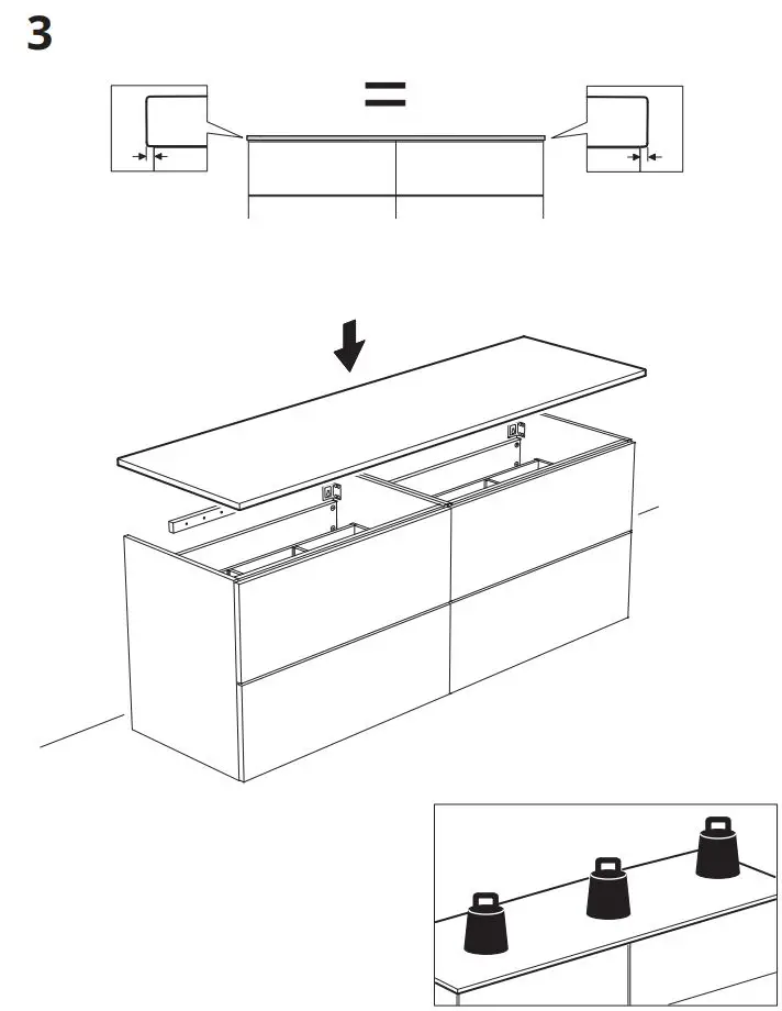 IKEA TOLKEN Countertop Marble Effect Instruction Manual - Installation 3