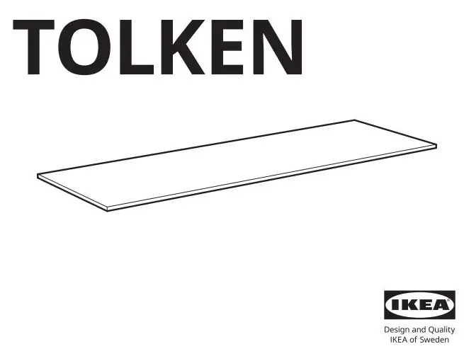 IKEA TOLKEN Countertop Marble Effect Instruction Manual