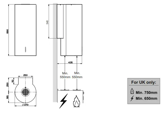 ROROSHETTA CILINDRO WH Wall Mounted Cooker Hood- CHARACTERISTICS