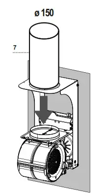 ROROSHETTA CILINDRO WH Wall Mounted Cooker Hood- RECIRCULATION VERSION