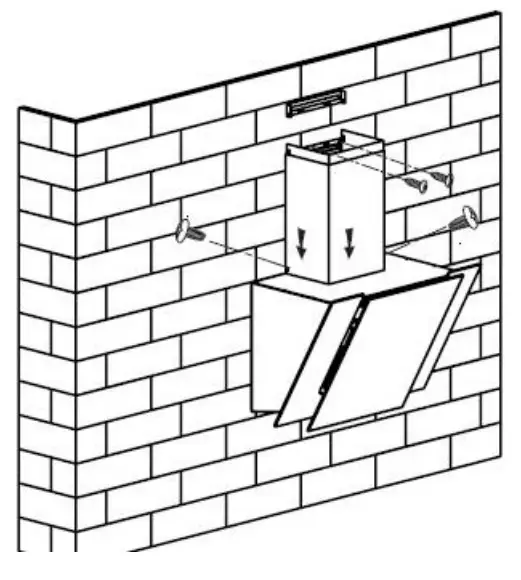 electriQ eiQCHC60W Angled 60cm Cooker Hood-Screws