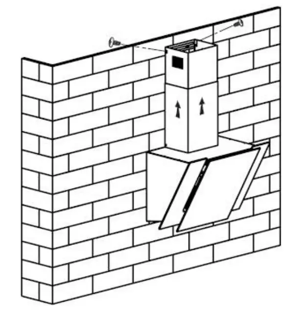 electriQ eiQCHC60W Angled 60cm Cooker Hood-Screws1