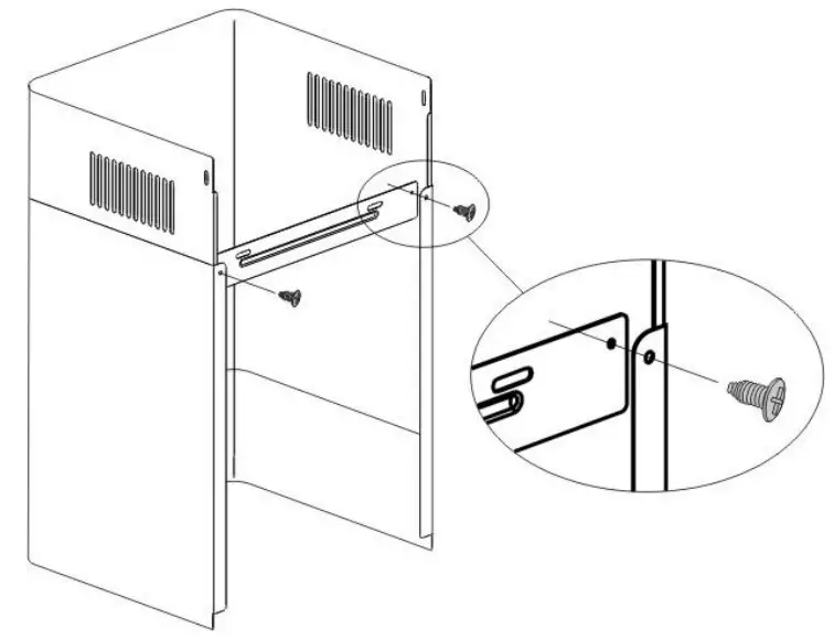 electriQ eiQCHC60W Angled 60cm Cooker Hood-height