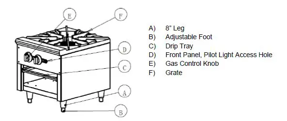 MOTAK MSP-1-N Burner Stock Pot Range Natural Gas 3