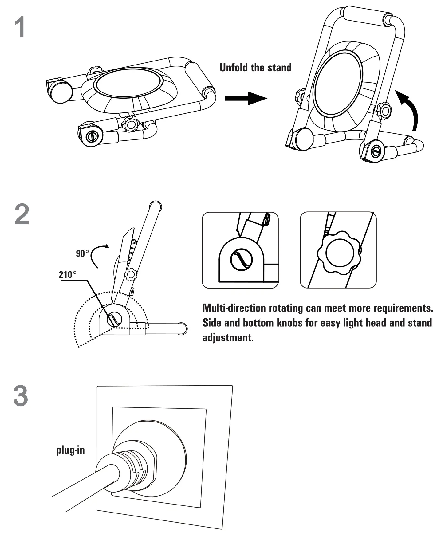 STANLEY SXLS35525E 20W LED Worklight - Installation Instructions