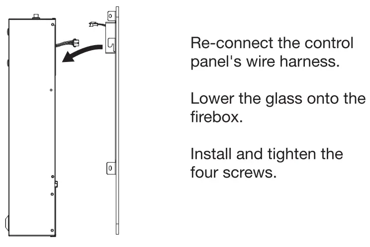 COSTWAY FP10068US Wall Mounted Electric Fireplace User Manual - Front Glass Installation