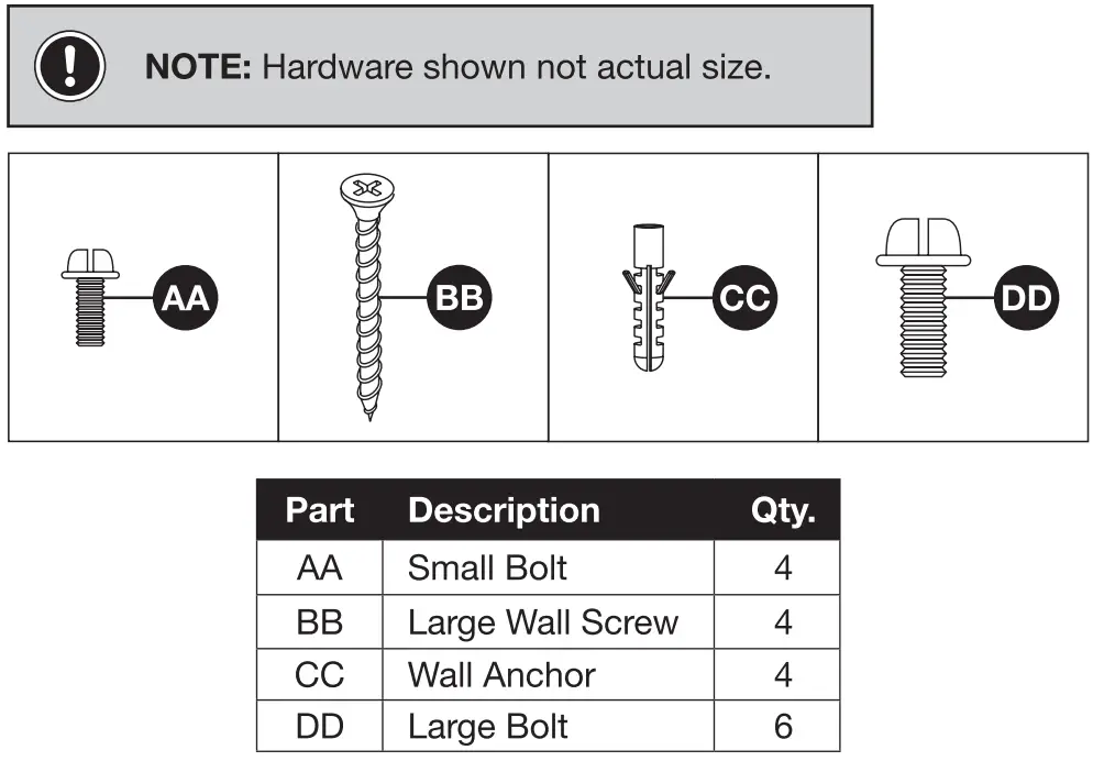 COSTWAY FP10068US Wall Mounted Electric Fireplace User Manual - Hardware Included