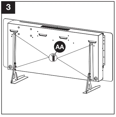 COSTWAY FP10068US Wall Mounted Electric Fireplace User Manual - Use a screwdriver