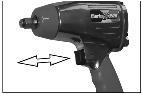 Clarke CAT141 amp 142 Air Impact Wrench - OPERATING THE IMPACT WRENCH