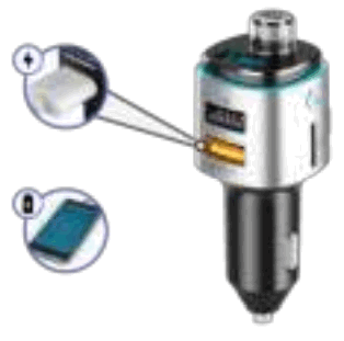 WEGMAN BC42 Bluetooth FM Transmitter - Opladen via USB