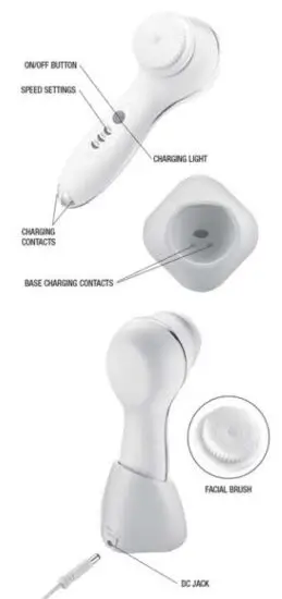 CONAIR SFB5RXC True Glow Waterproof Rechargeable Sonic Facial Brush - Brush