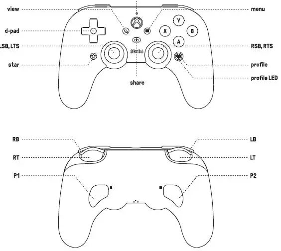 8BitDo-Pro-2-Wired-Controller-for-Xbox-FIG-1