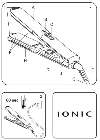 Rowenta CF7132 Ultima Ceramic Hair Straightener - fig
