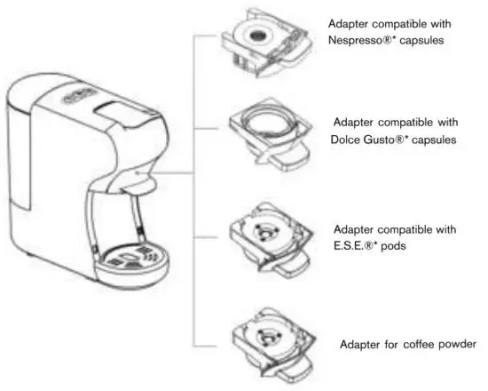 ZANUSSI CKZ39 BL Multi System Espresso Machine - DRINK