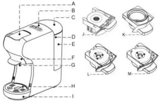 ZANUSSI CKZ39 BL Multi System Espresso Machine - PARTS GUIDE