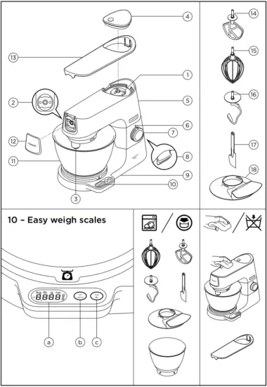 KENWOOD KVC65 Titanium Baker Stand Mixer - Fig