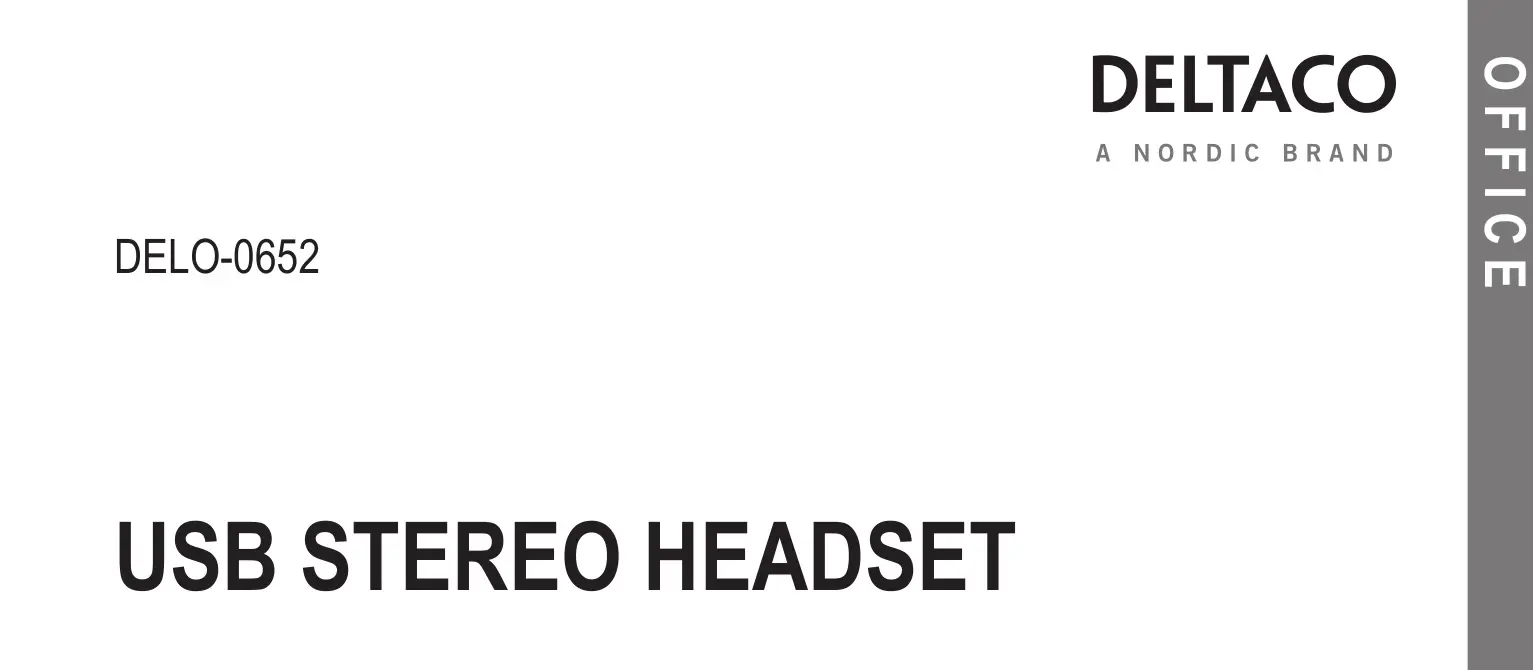 DELTACO DELO-0652 Usb Stereo Headset User Manual