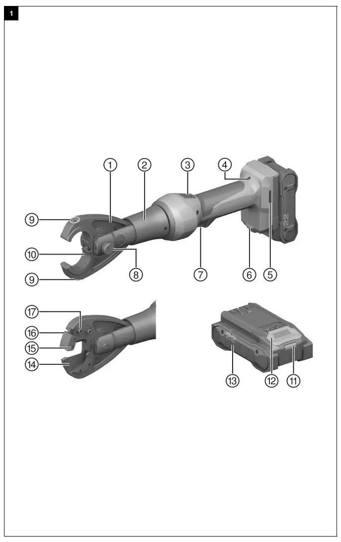 HILTI NUN 54-22 Lithium-ion Cordless 6 Ton Universal NUN 54 Crimper and Cutter Tool - figure 1