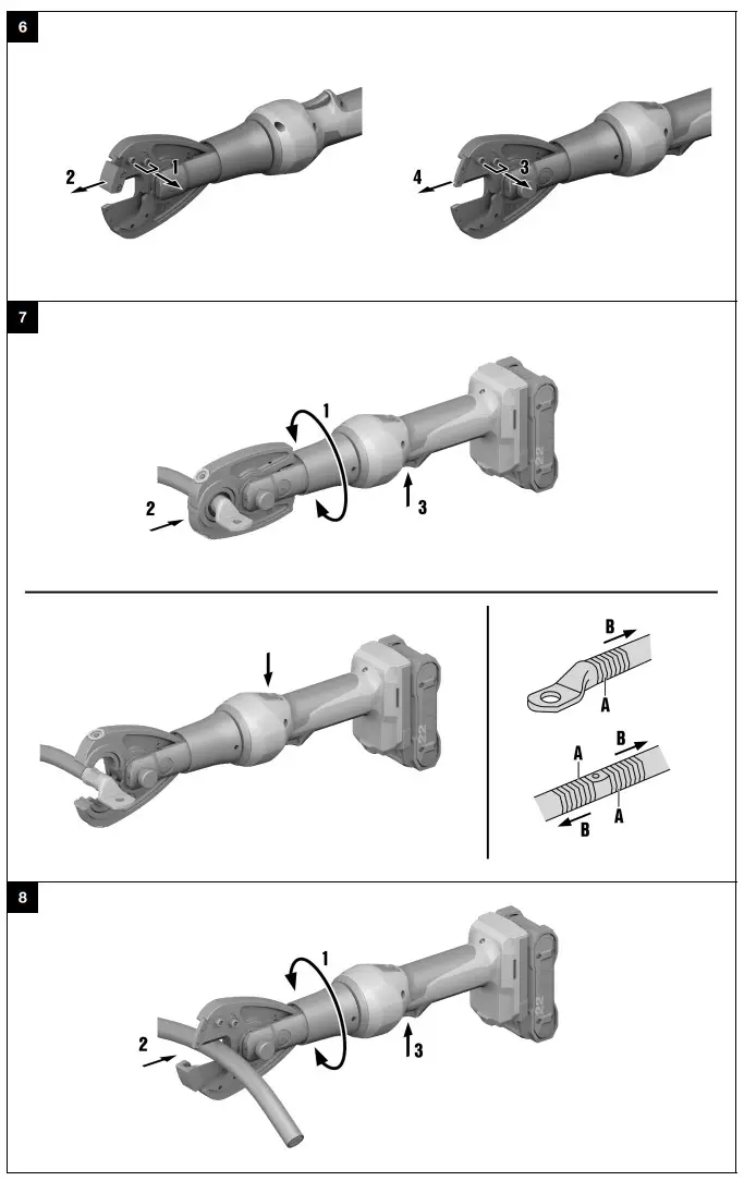 HILTI NUN 54-22 Lithium-ion Cordless 6 Ton Universal NUN 54 Crimper and Cutter Tool - figure 3