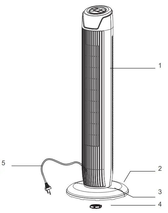 MORRIS MTF 16235 Tower Fan - PART FIGURE