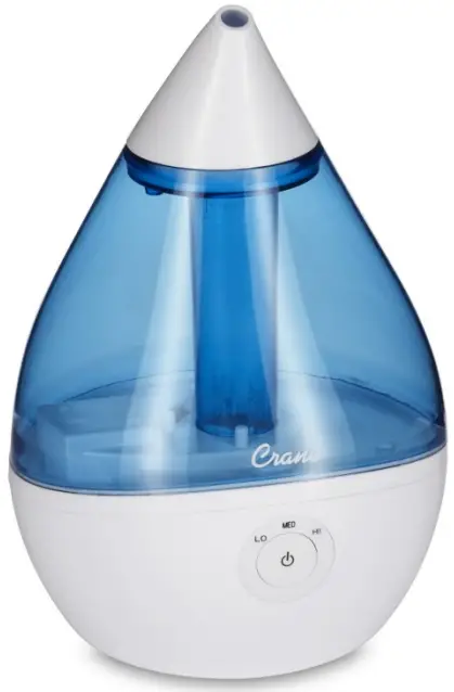 Crane EE-5302 Droplet 0.5 Gallon Ultrasonic Cool Mist Humidifier