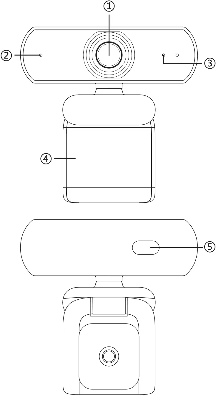 RALENO C30 Dual Built-in Microphone Webcam A