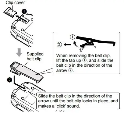 ATTACHING THE BELT CLIP