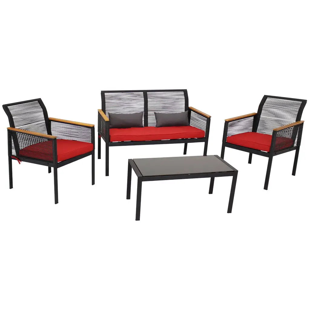 Sunnydaze Coachford 4-piece Resin Wicker Patio Furniture Set User Guide Sunnydaze Coachford 4-piece Resin Wicker Patio Furniture Set User Guide