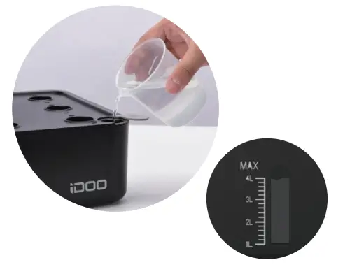 iDOO ID-IG301S Smart Indoor LED Hydroponic System - Water & Nutrients