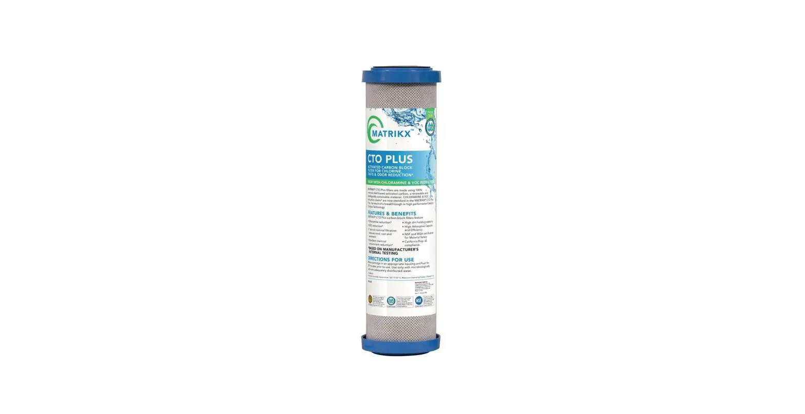 Matrix Matrikx-10-std-cto-plus Cto Plus Cartridge Chloramine Reduction Catalytic Carbon Block Water Filter Instruction Manual