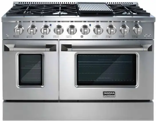JANSKA GR-670B PROFESSIONAL SERIES 48" FREESTANDING GAS RANGE