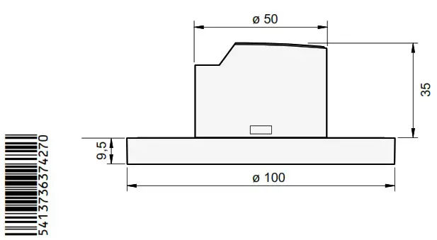 niko 353 600121 Presence Detector - Dimensions